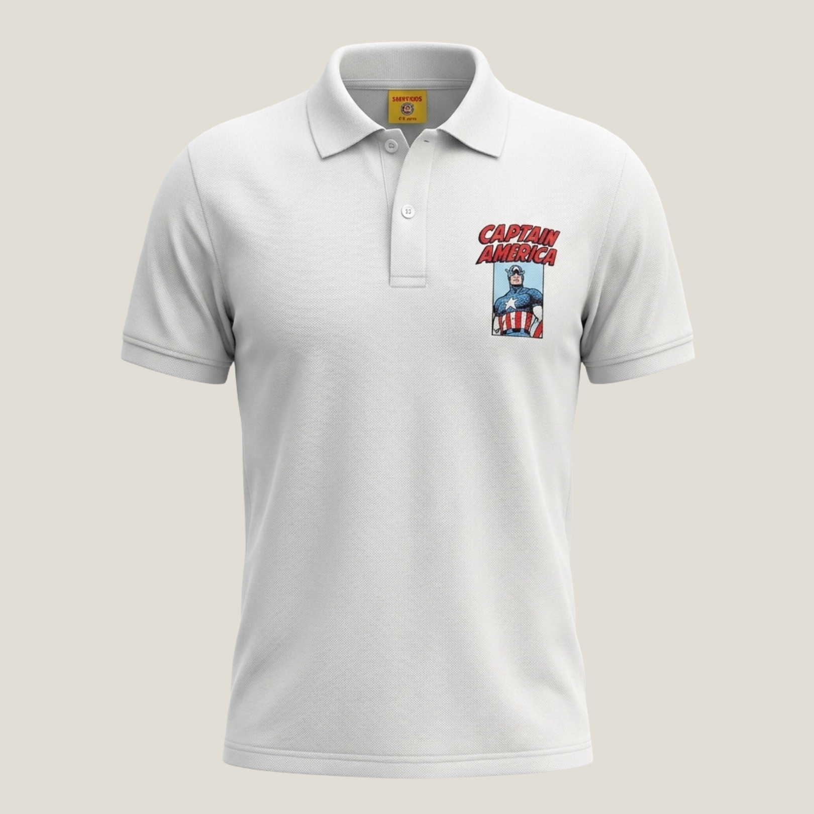 Captain America Grapic Polo Shirt
