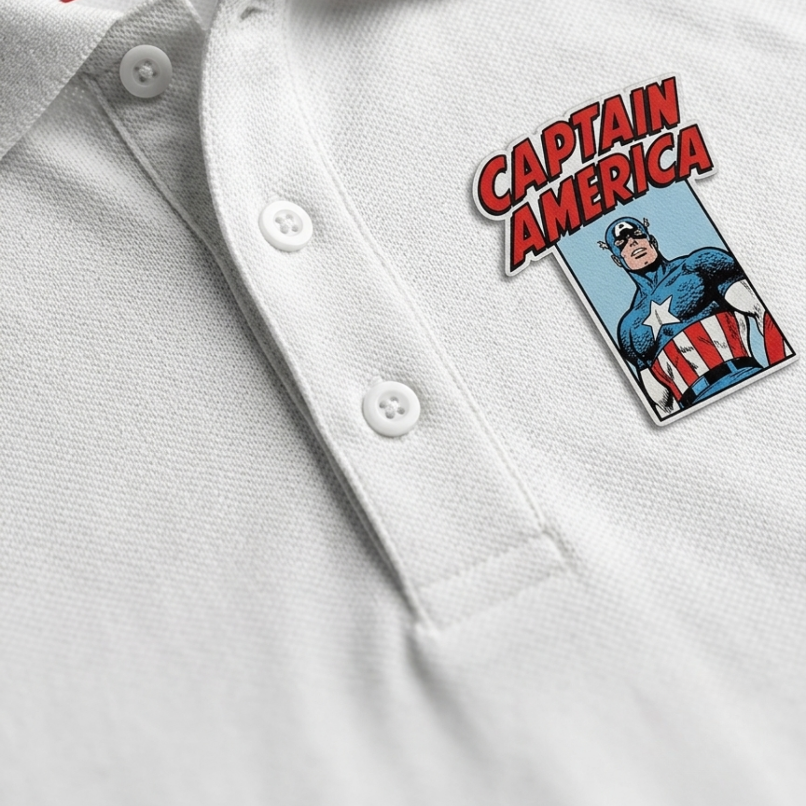 Captain America Grapic Polo Shirt