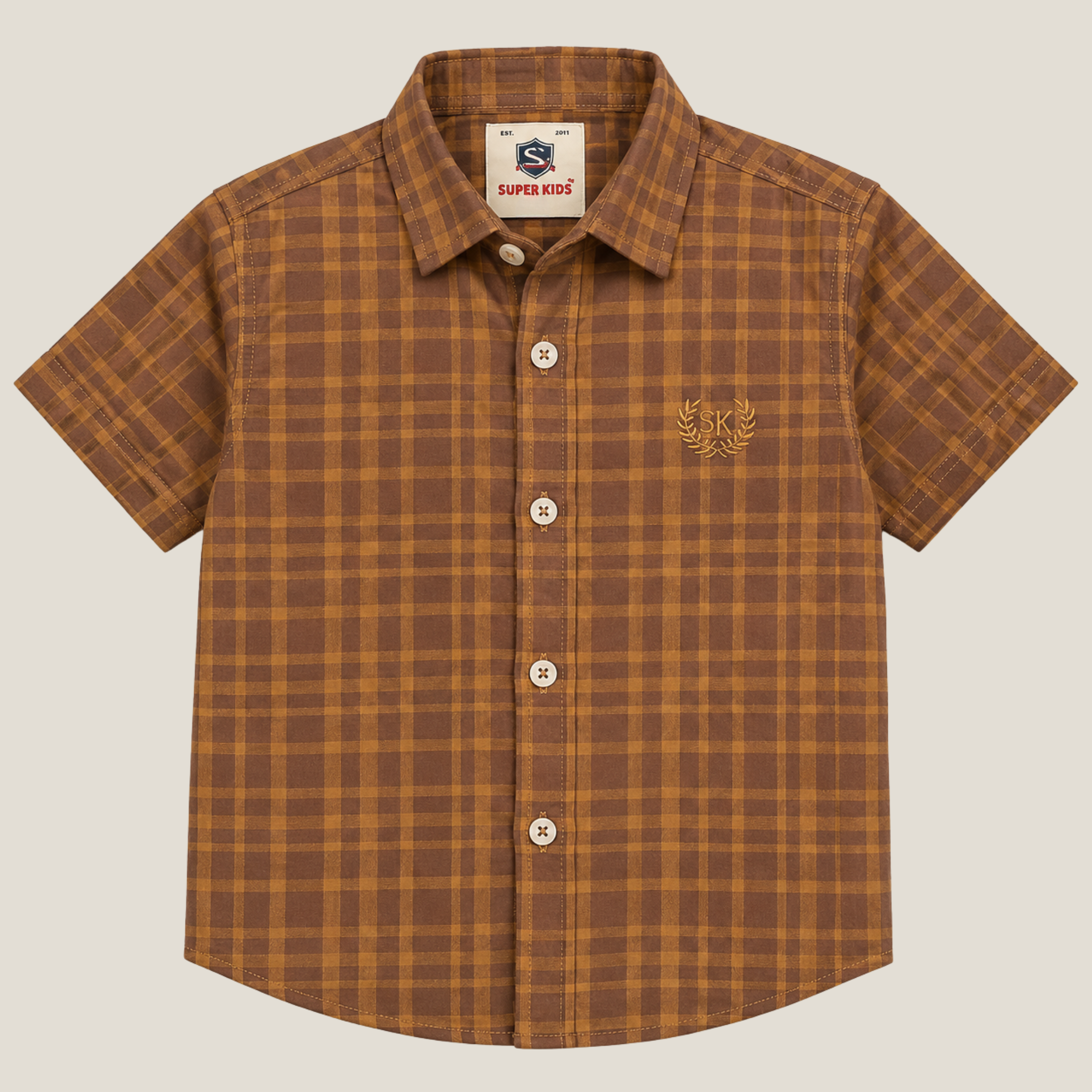 Checked Short Sleeve Shirt