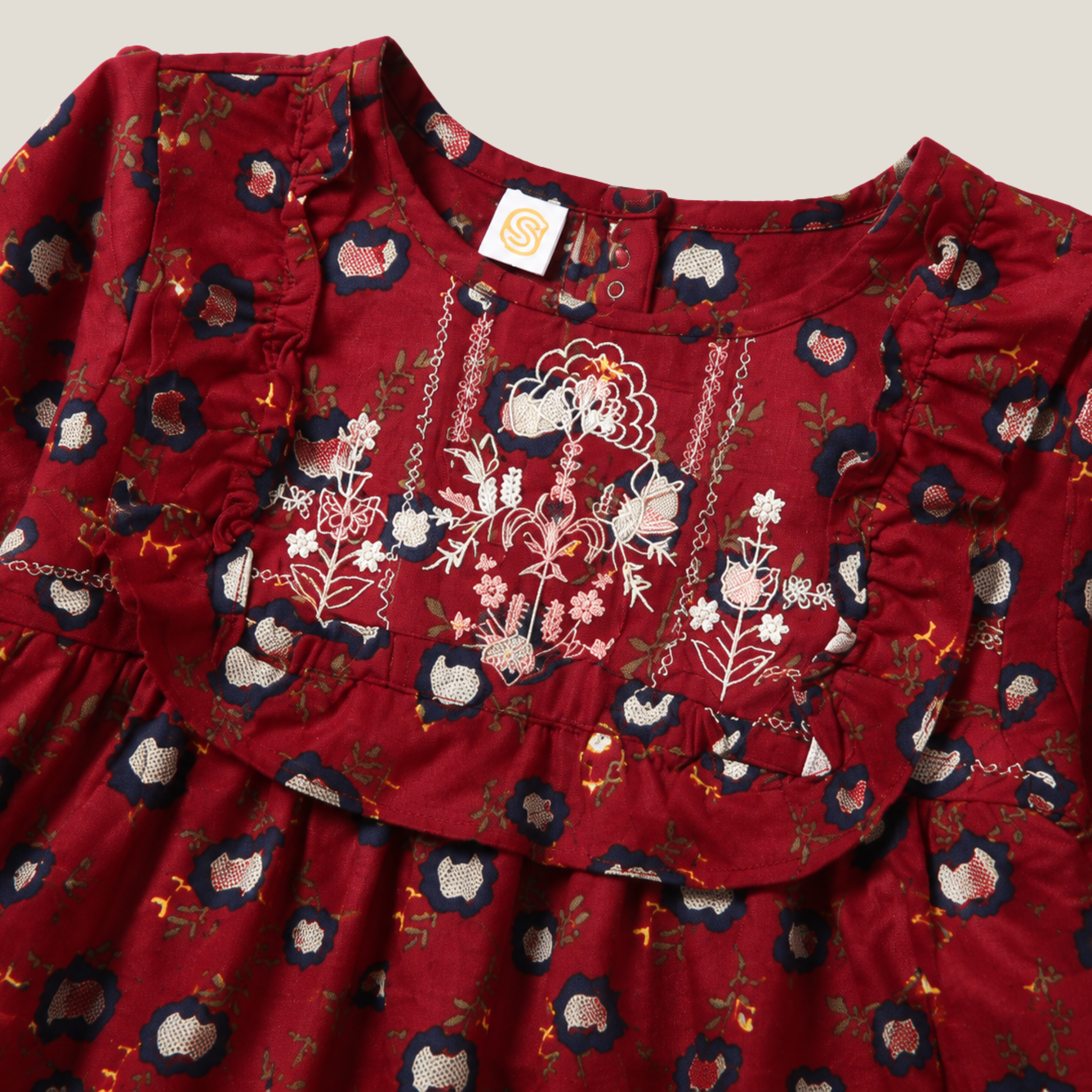 Crimson Bloom Top