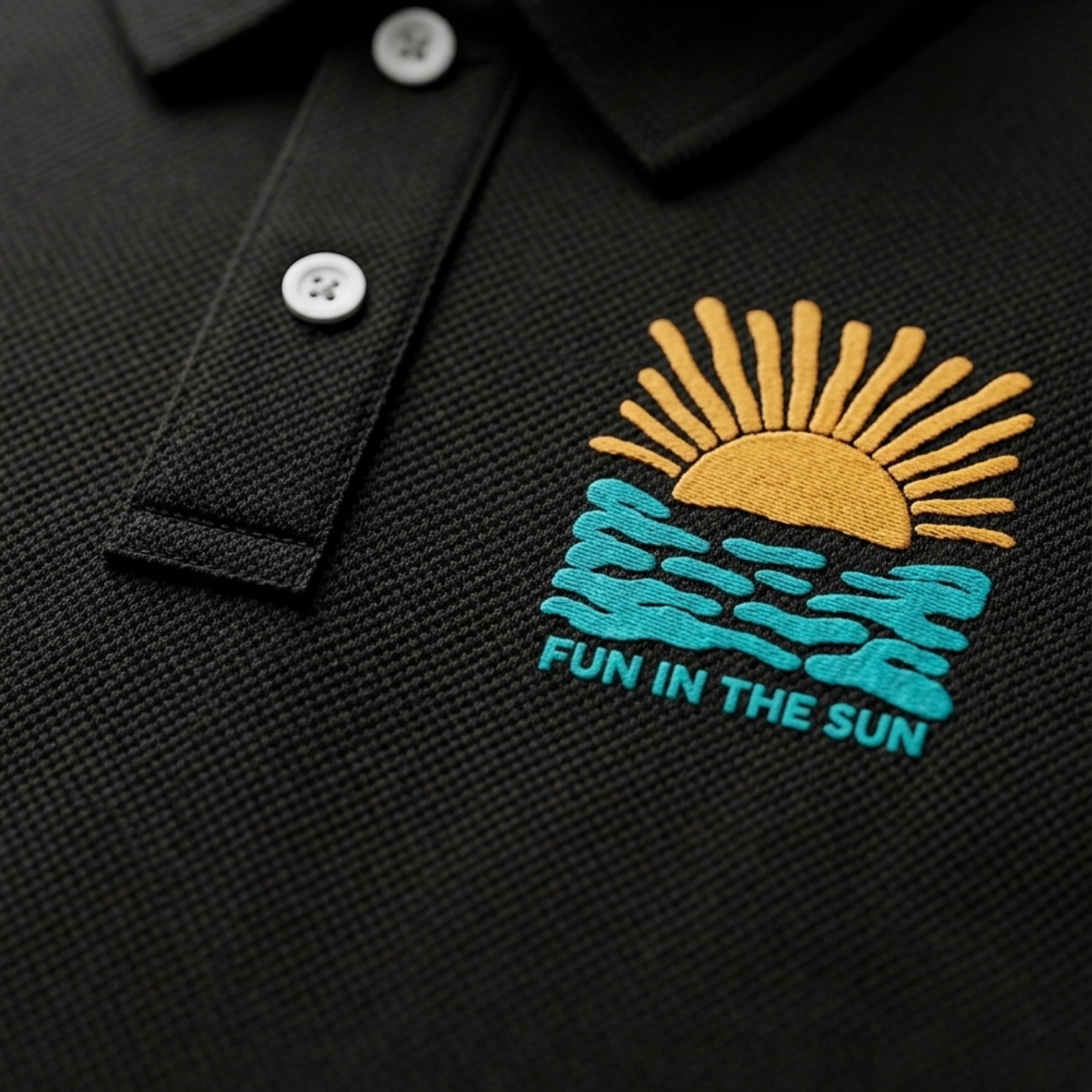 Fun In The Sun Grapic Polo Shirt