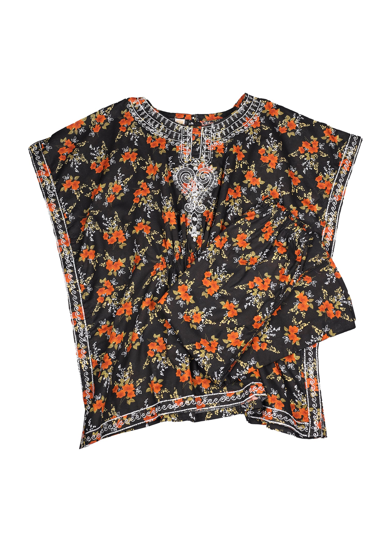 Embroidered Kaftan With Trouser