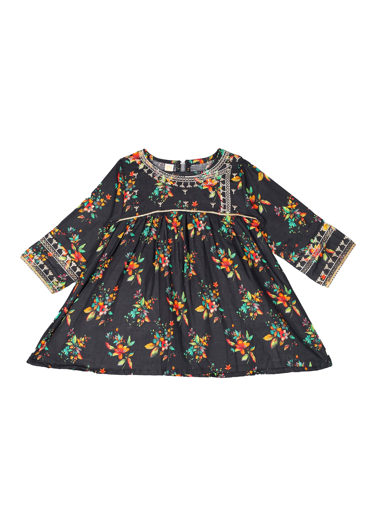 Embroidered Frock With Gharara