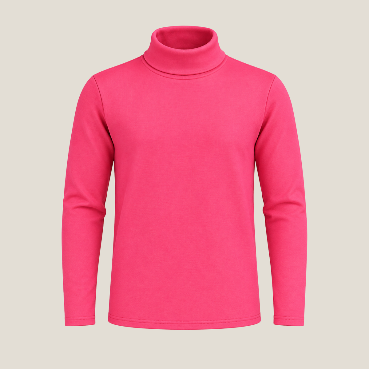 Pink Ribbed High Neck Top