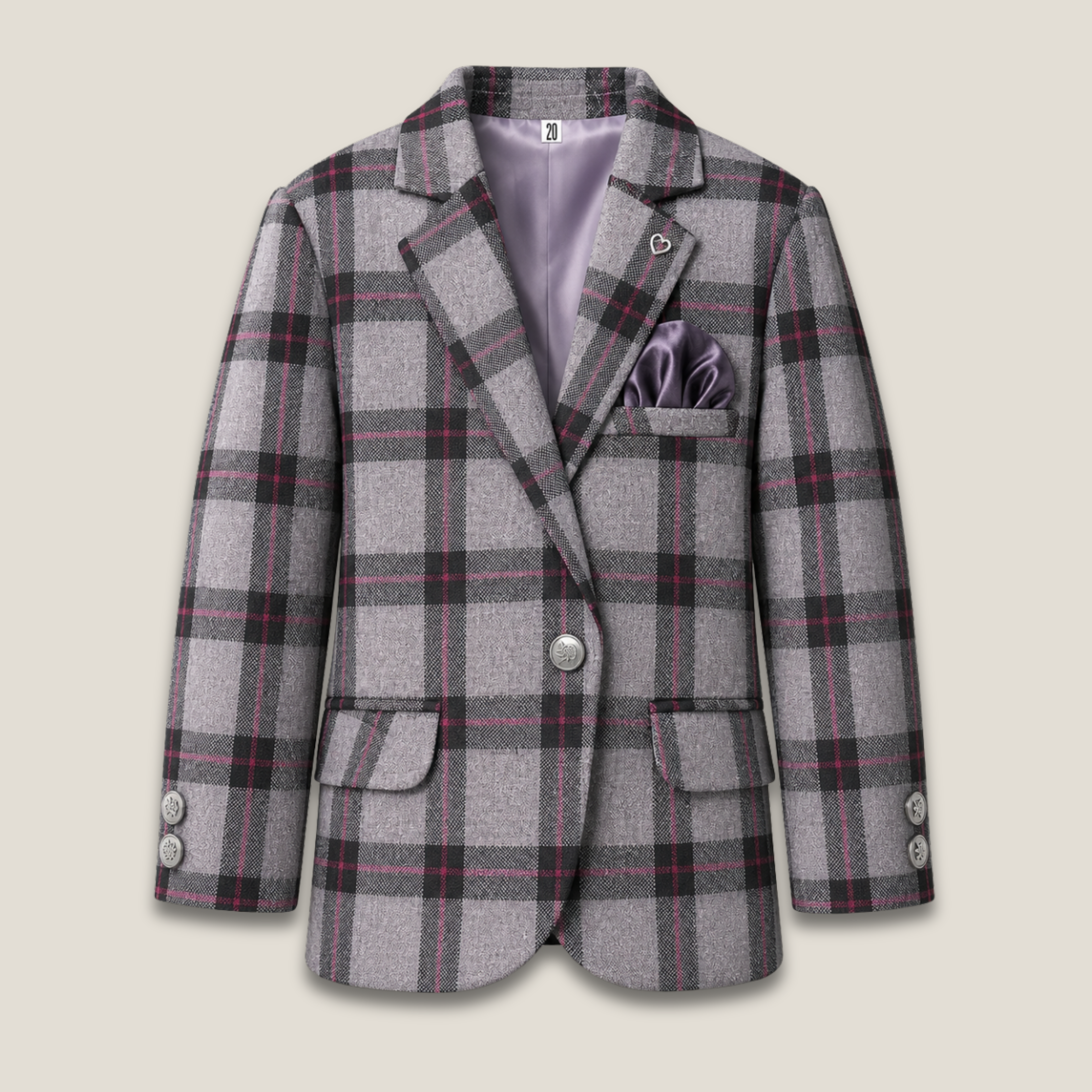 Checked Casual Coat