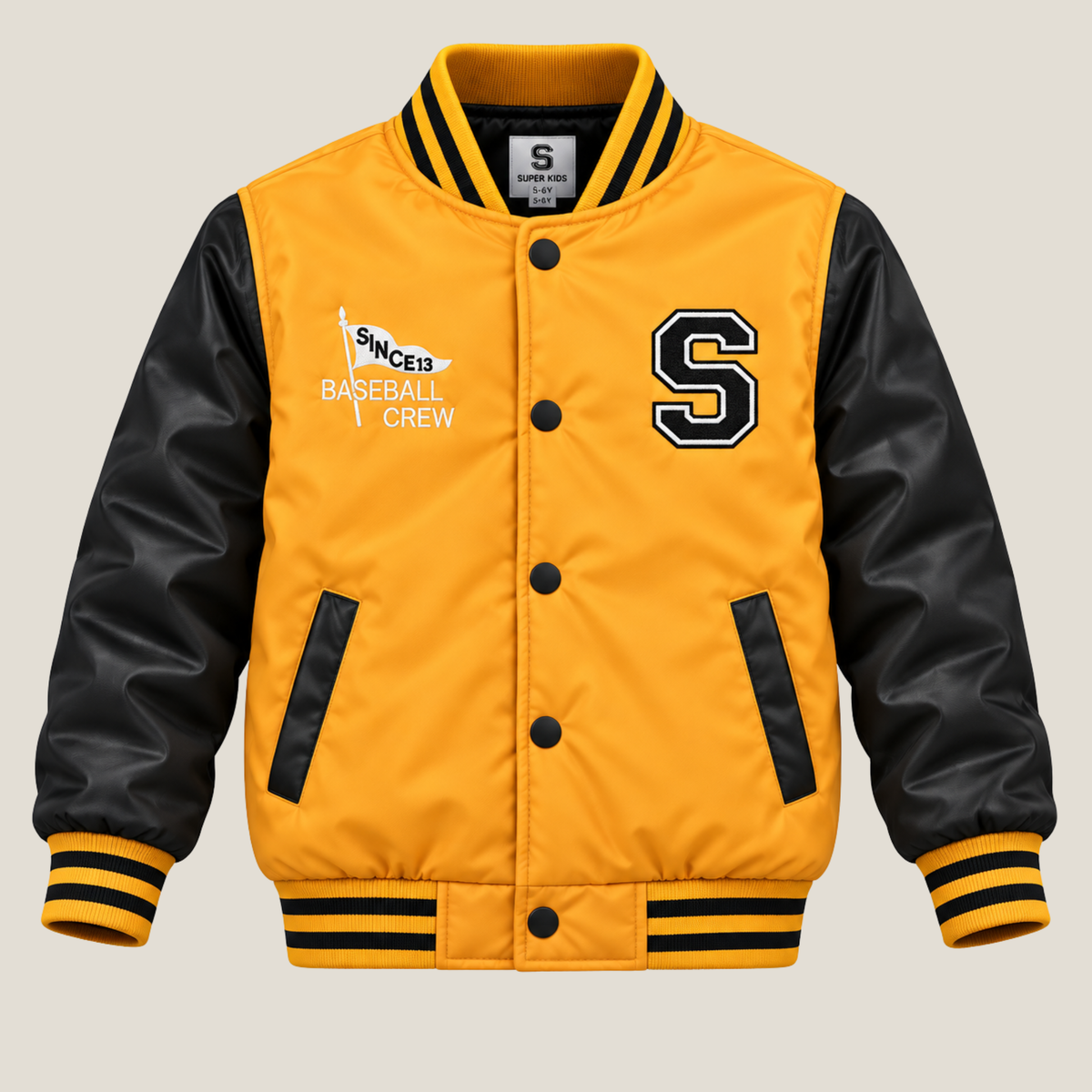 Varsity Button Through Jacket