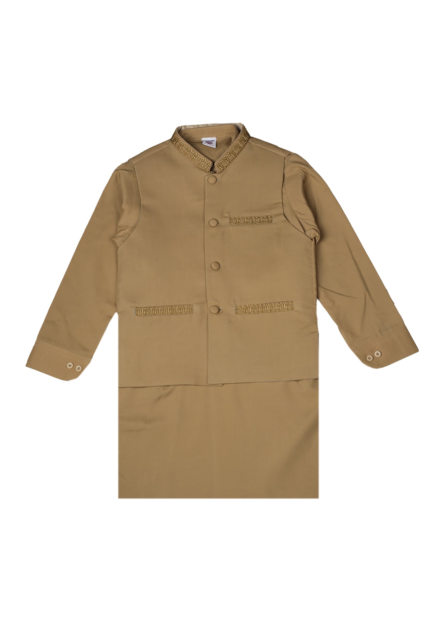 Boy's Embroidered Shalwarsuit&Waistcoat