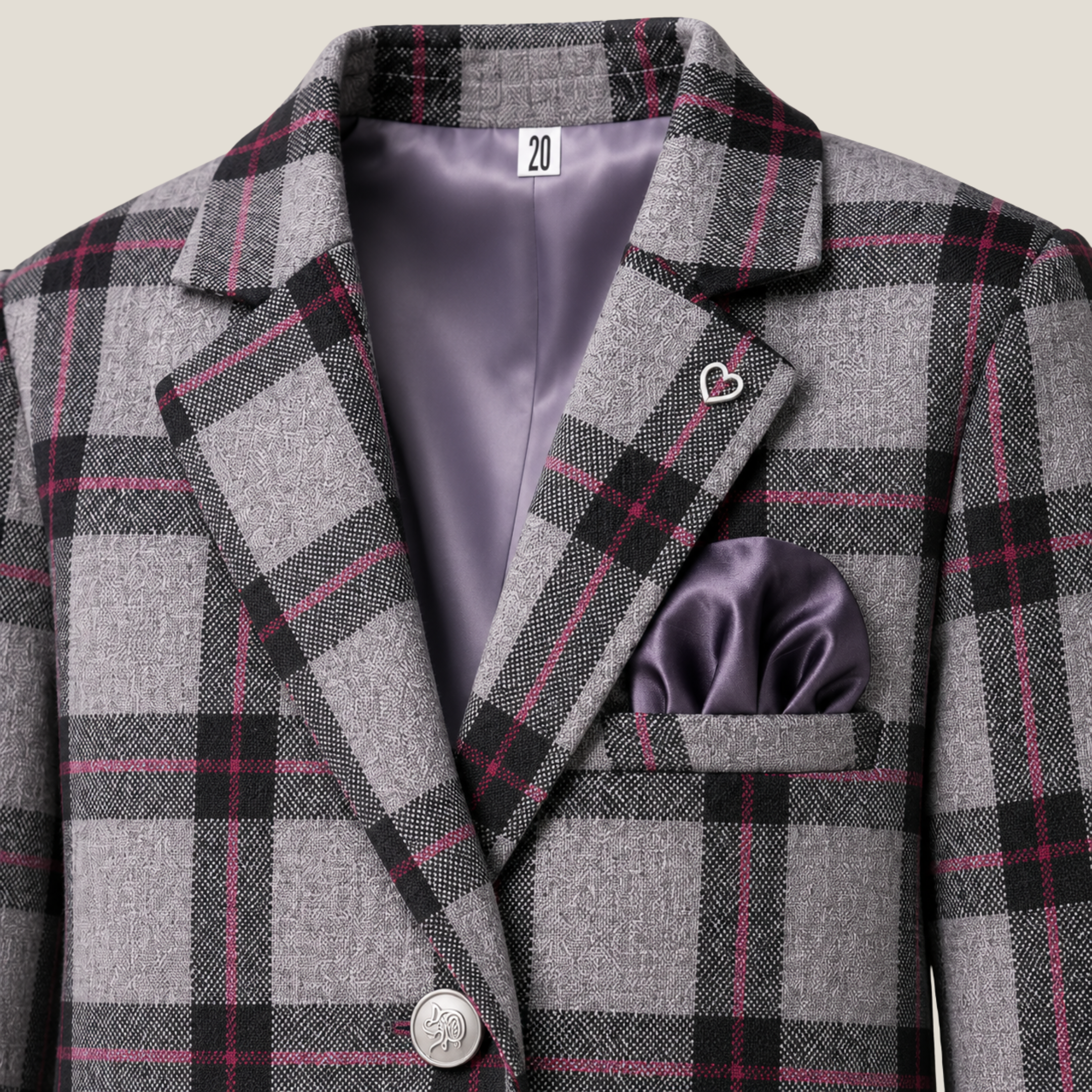 Checked Casual Coat
