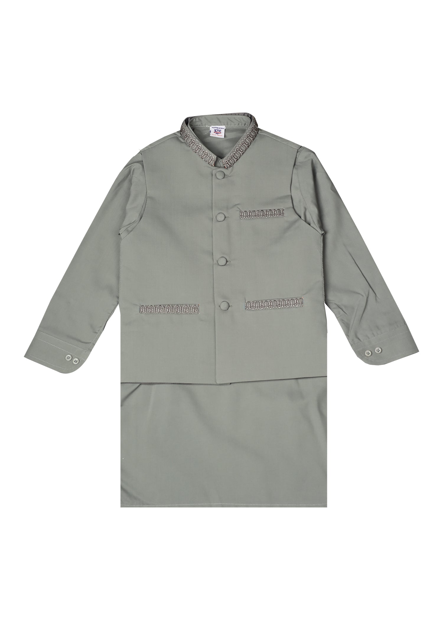 Boy's Embroidered Shalwarsuit&Waistcoat