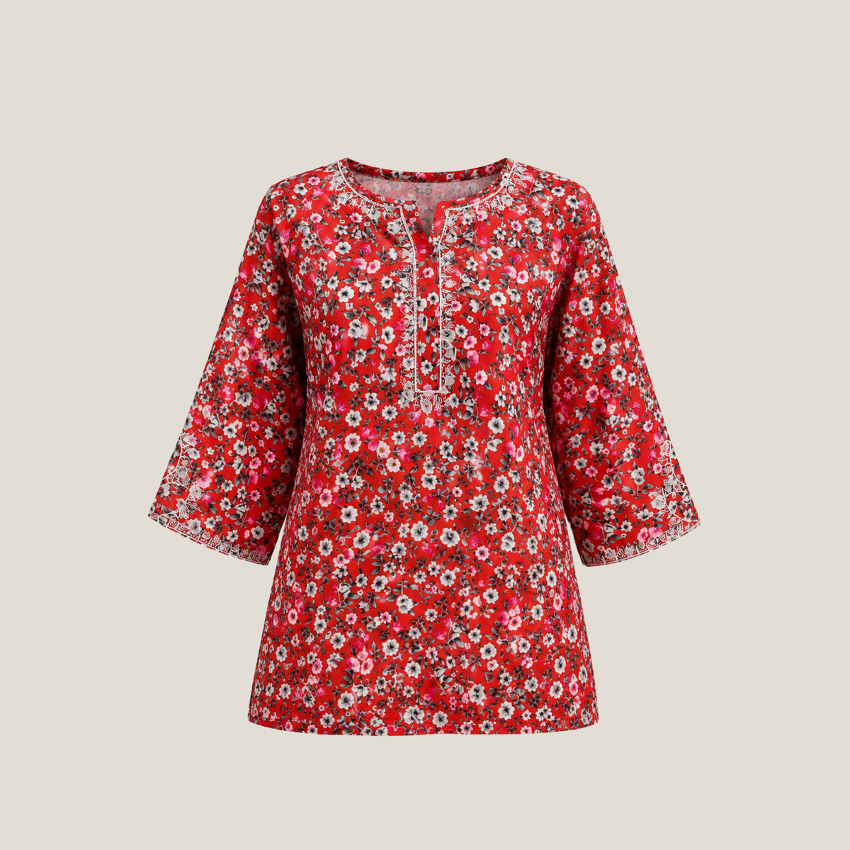 Embroidered Kurti With Trouser