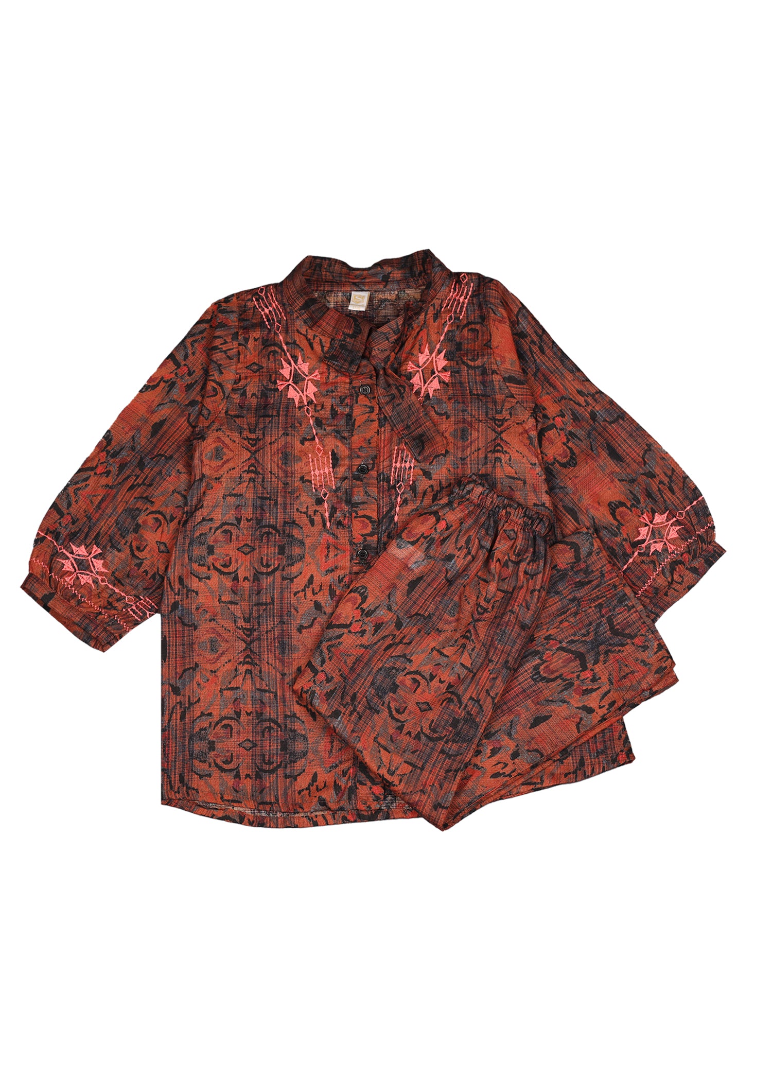 Embroidered Kameez With Trouser