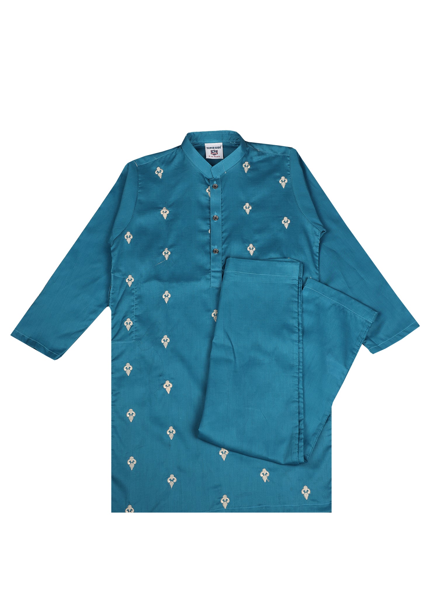 Boy's All Over Embroidered Kurta Trouser