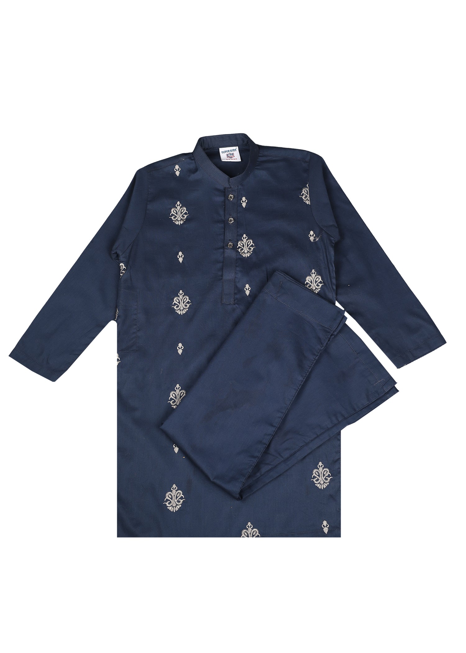 Boy's All Over Embroidered Kurta Trouser