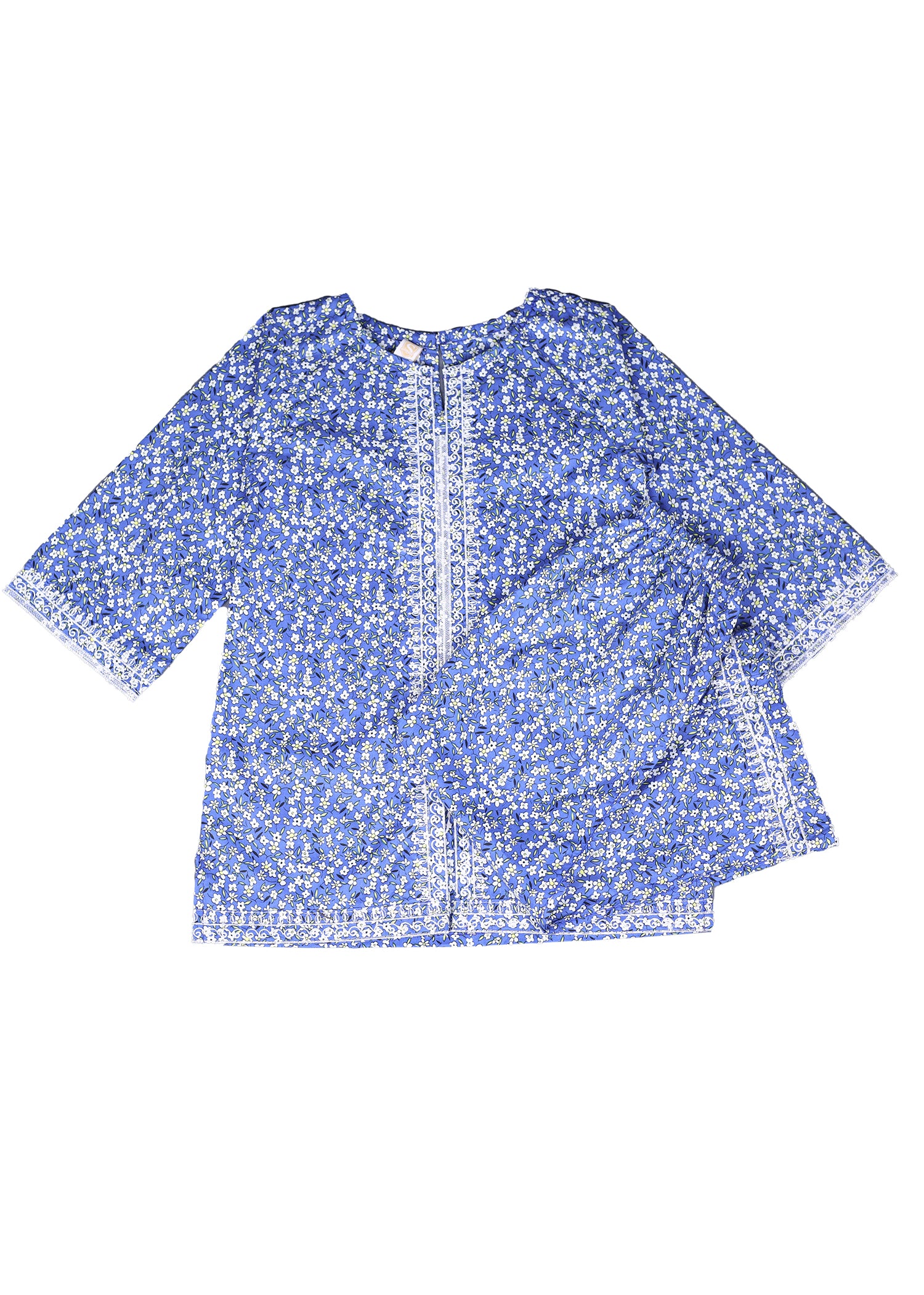 Floral Printed Kameez With Loose Bottom Trouser