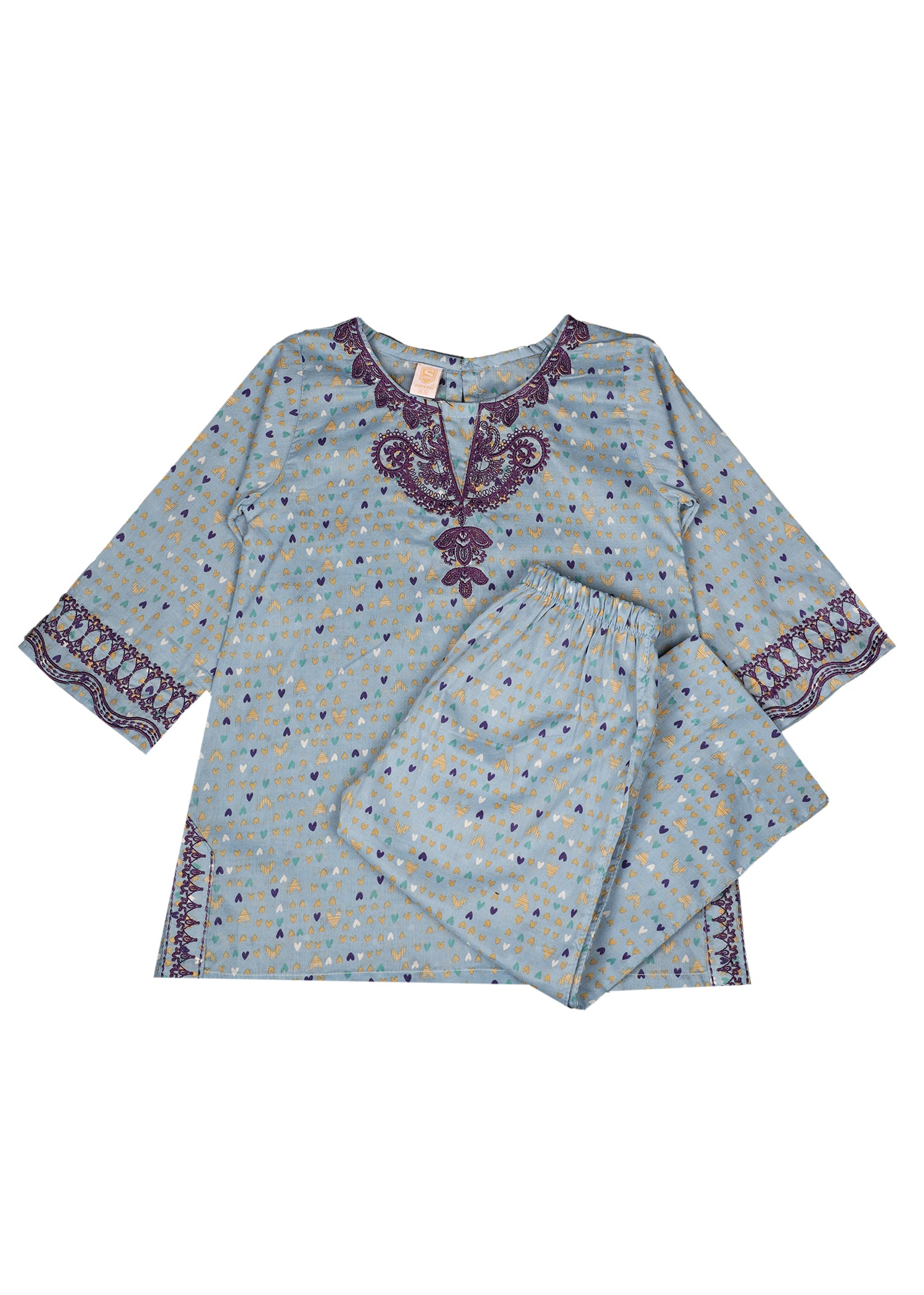 Embroidered Kameez With Trouser