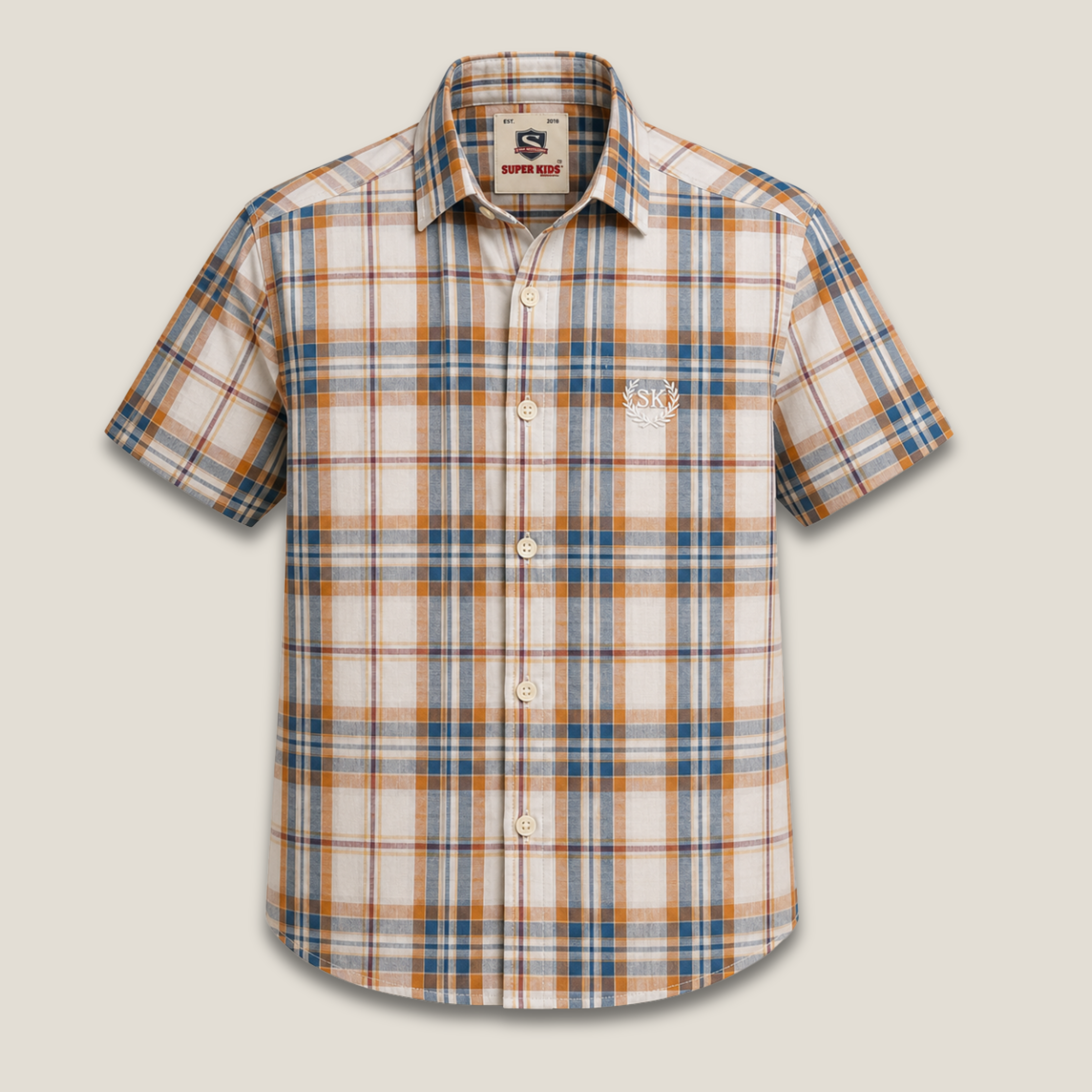 Multi Checked Short Sleeve Shirt