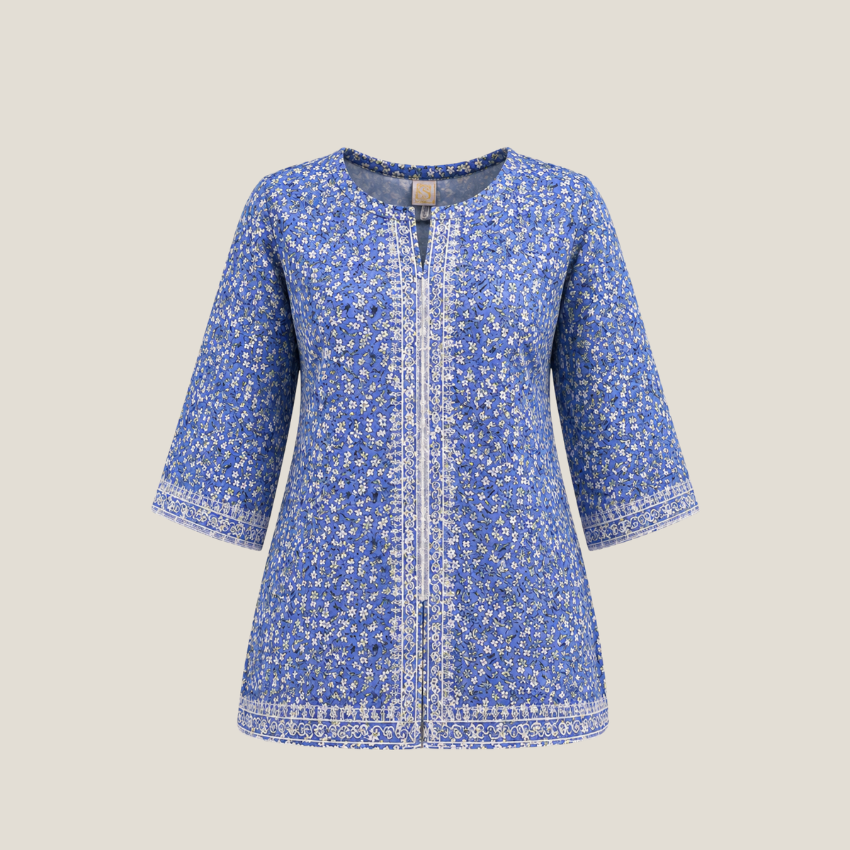 Floral Printed Kameez With Loose Bottom Trouser