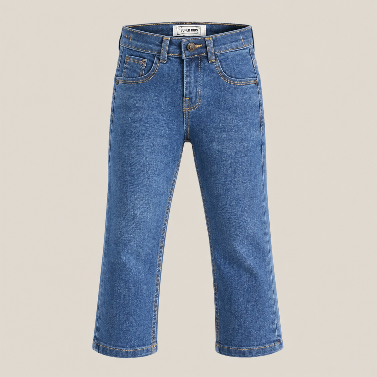 Boys Slim Fit Blue Denim Pants