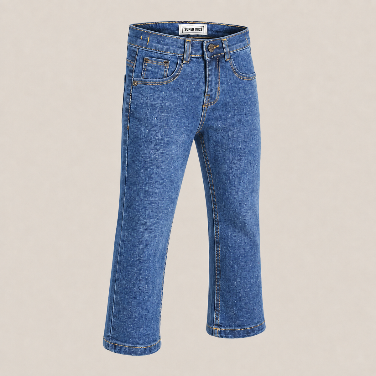 Boys Slim Fit Blue Denim Pants