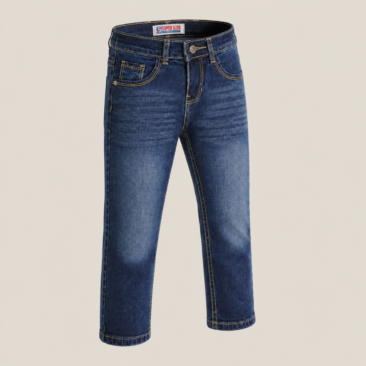 Boys Slim Fit Blue Denim Pants