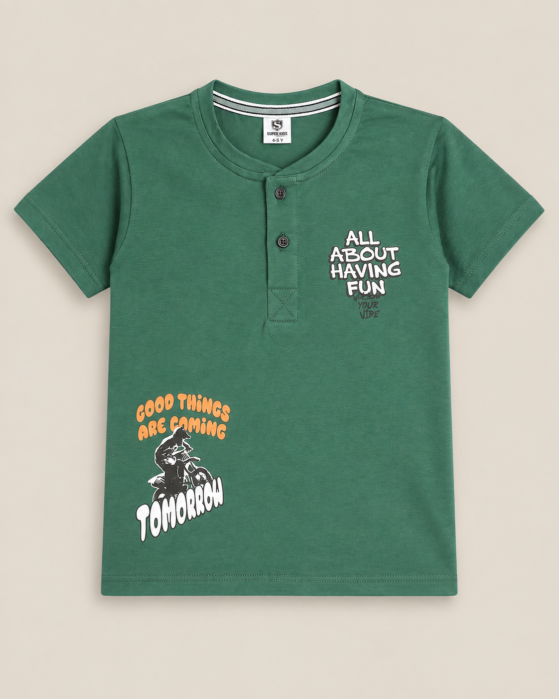 Green Henley T-Shirt
