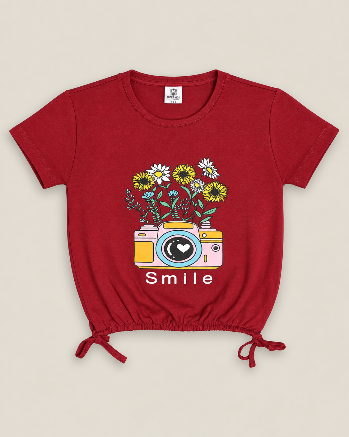 Smile Grapic Crop T-Shirt