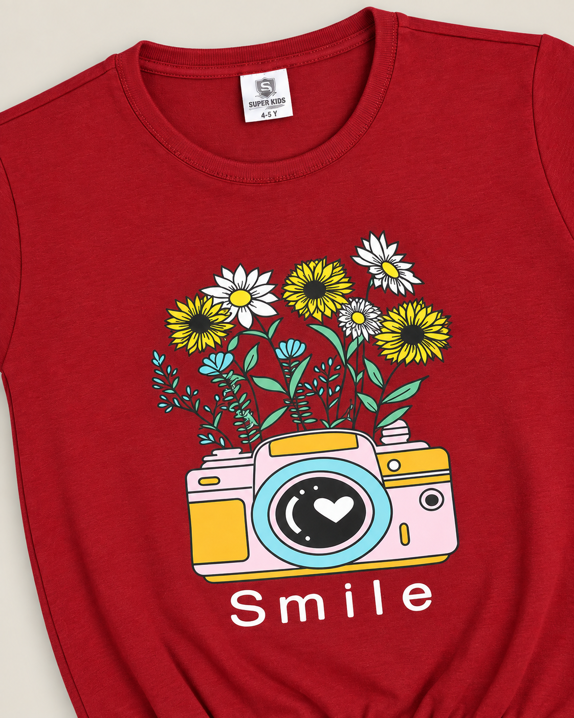 Smile Grapic Crop T-Shirt