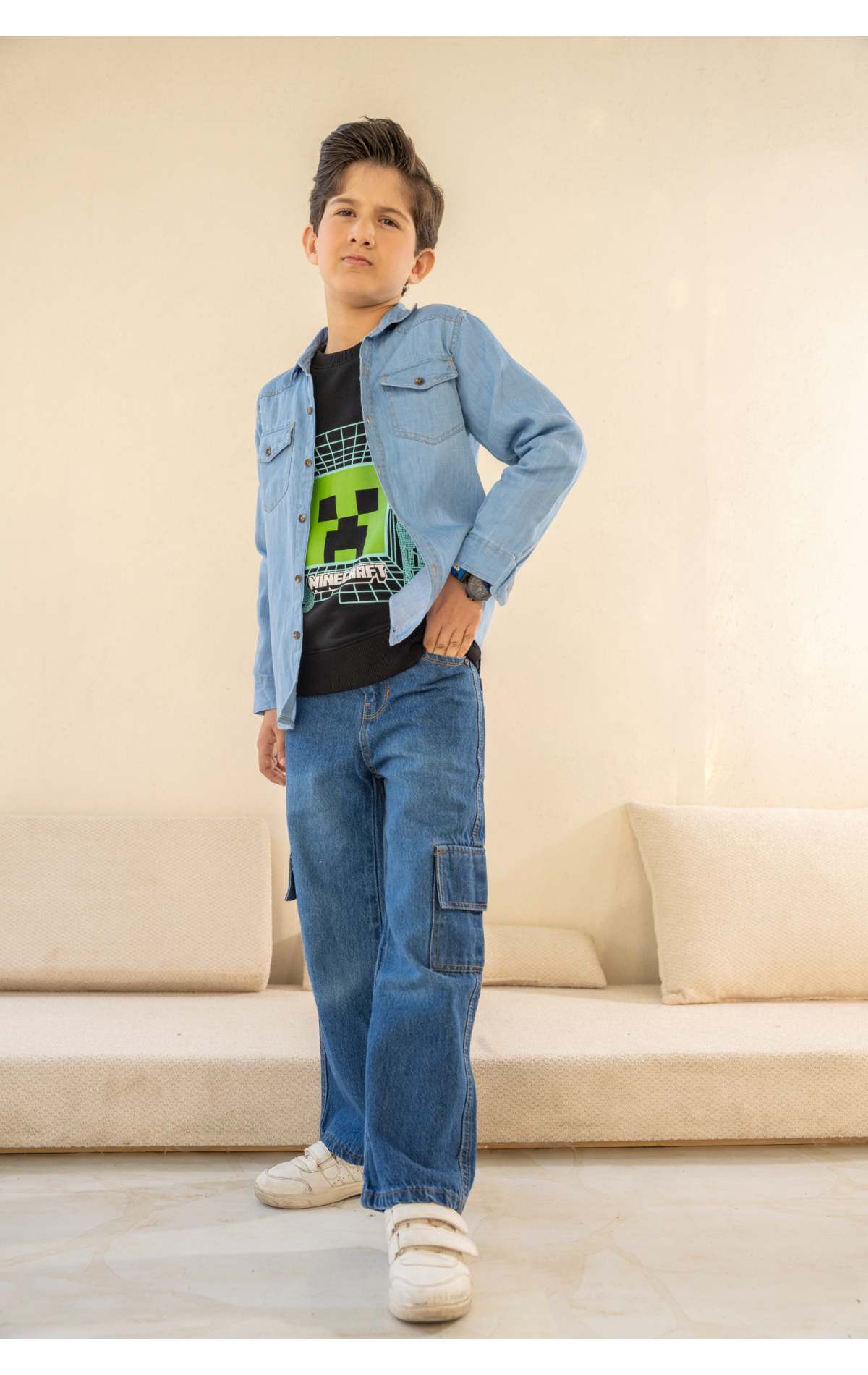 Double Pocket Denim Shirt