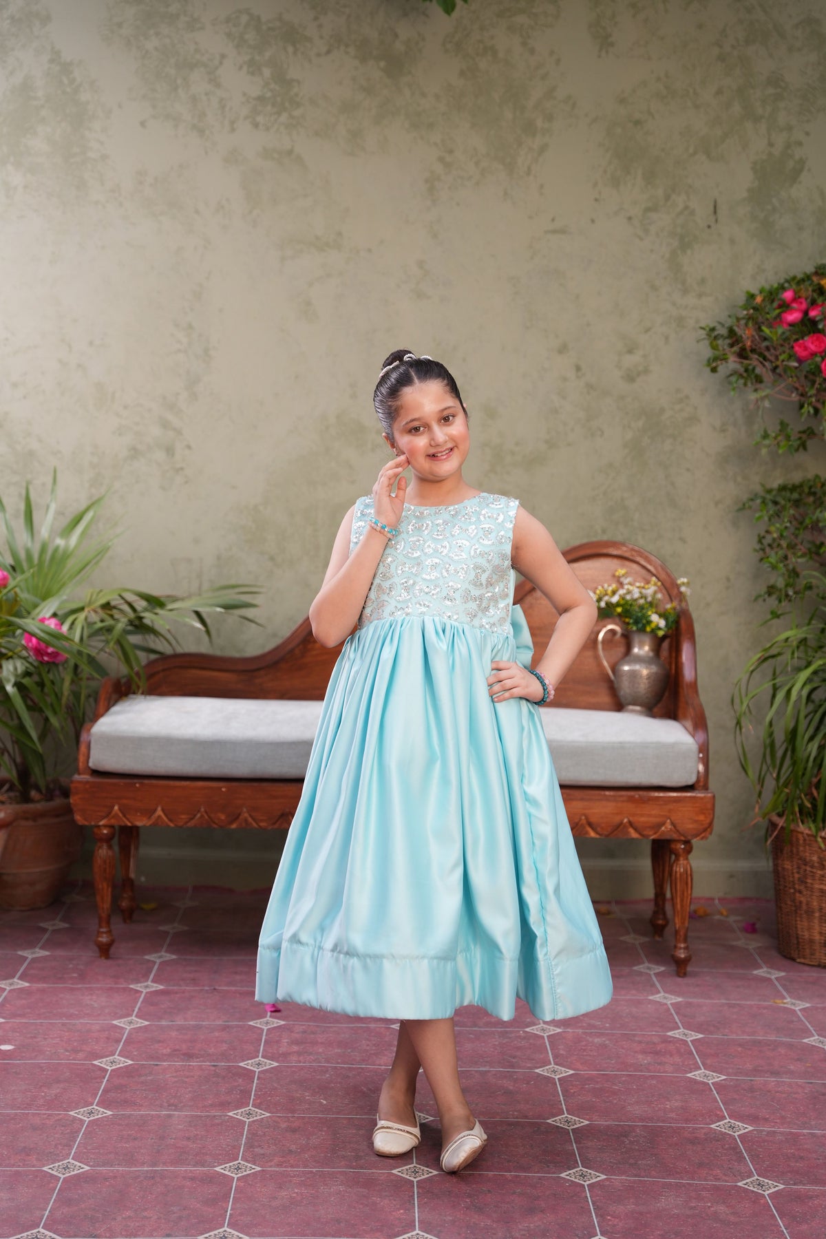 Aqua Glow Frock
