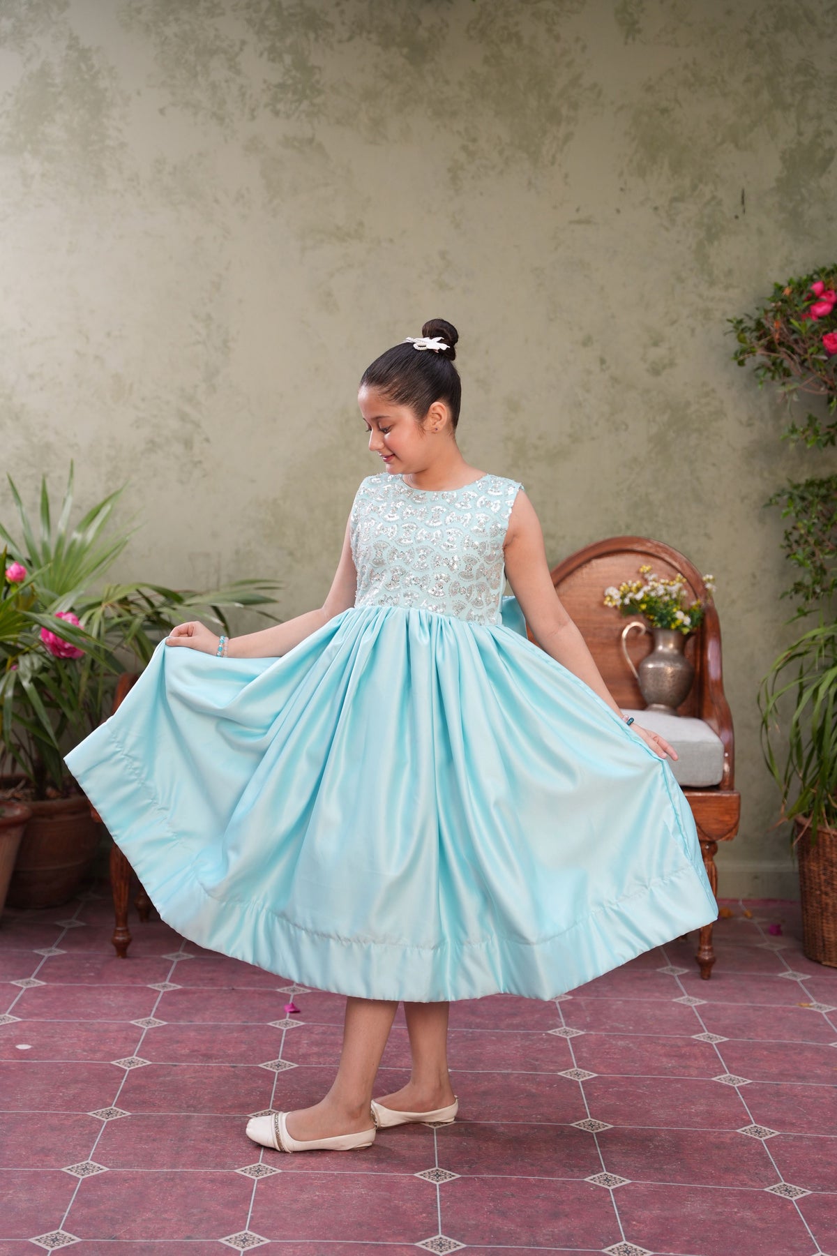 Aqua Glow Frock