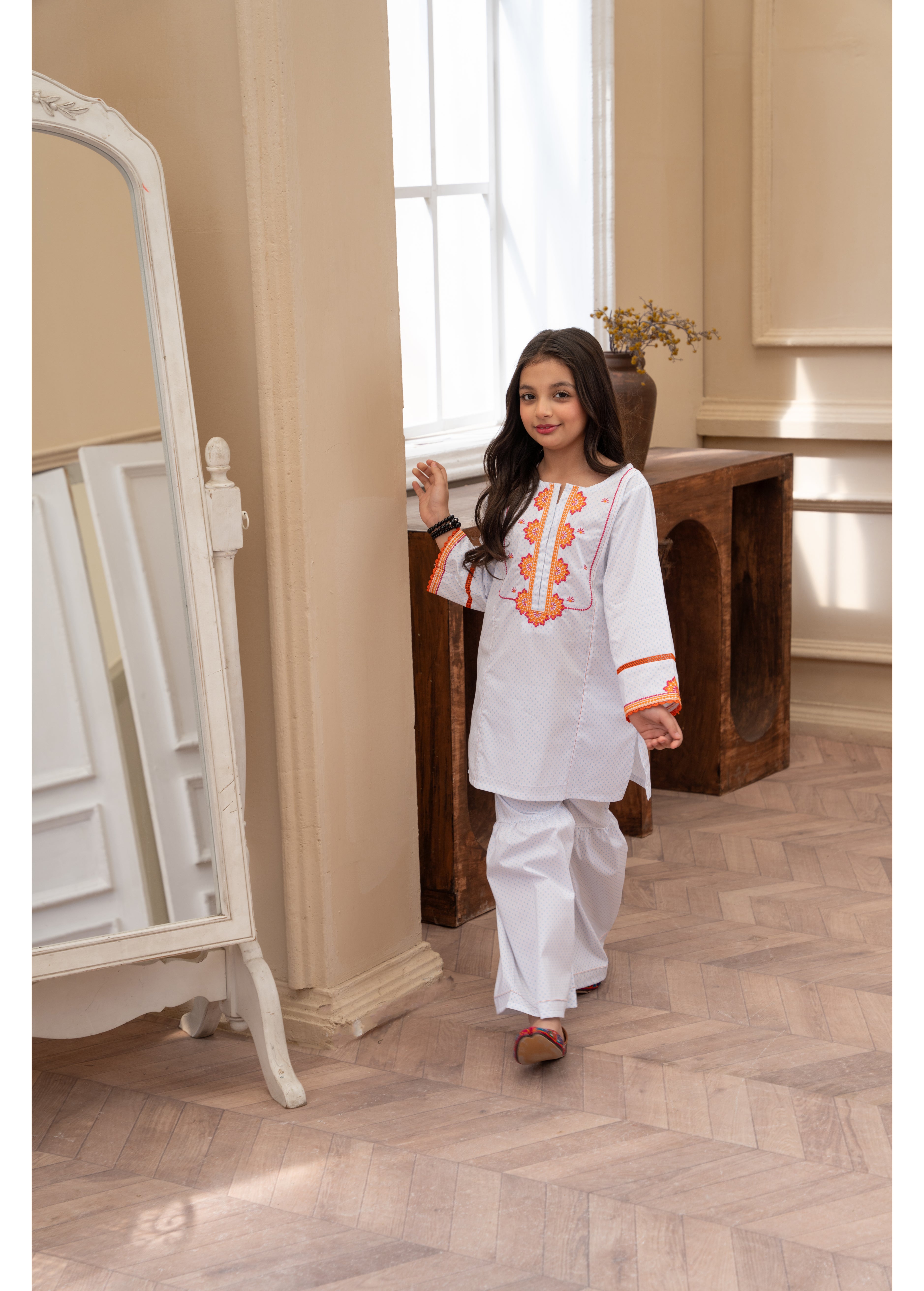 Embroidered Frock With Gharara
