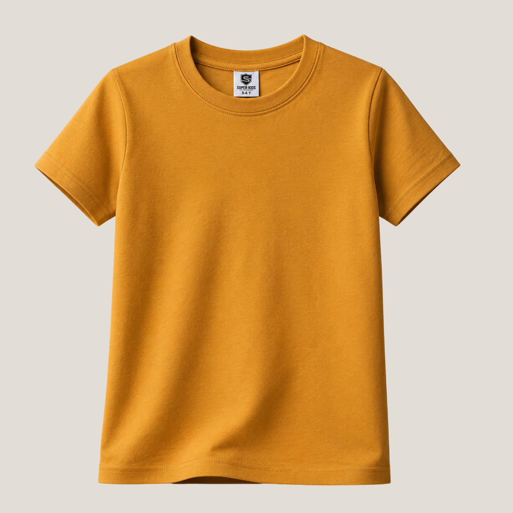 Plain Mustard Grapic T-Shirt