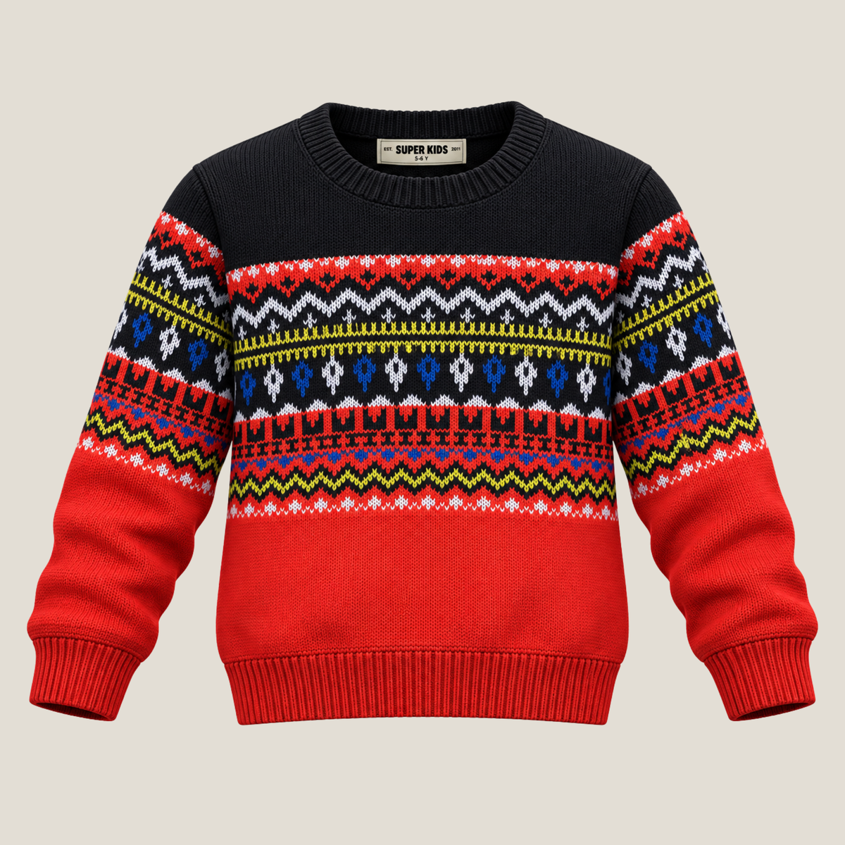 Boys red and black winter sweater - Super Kids Clothing
